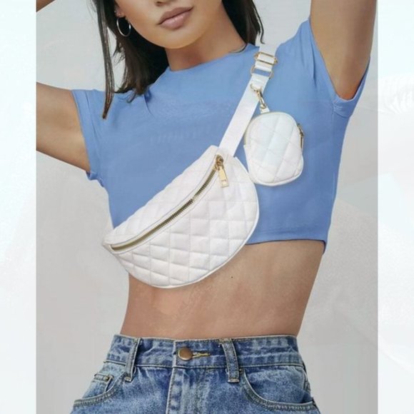 Handbags - New Quilted Waist Bag With Small Pouch 127